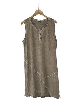 Poetry Cotton Hemp Sleeveless Dress M